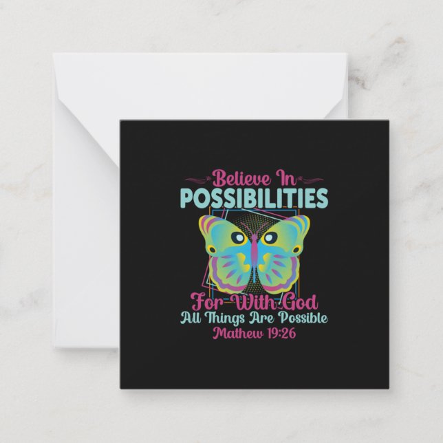 Butterfly Gift | Believe In Possibilities Note Card (Front)