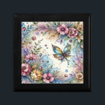 Butterfly Gift Box with Flowers<br><div class="desc">Butterfly Gift Box with Flowers.  AI generated,  my editing.</div>