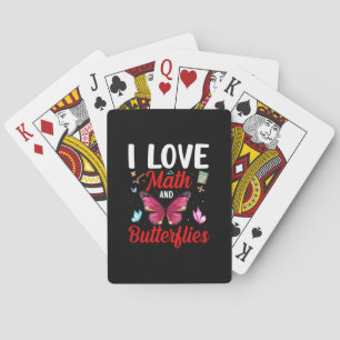 Butterfly Gift I Love Math And Butterflies Poker Cards