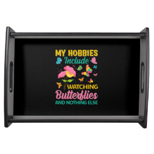 Butterfly Gift Include Watching Butterflies Serving Tray
