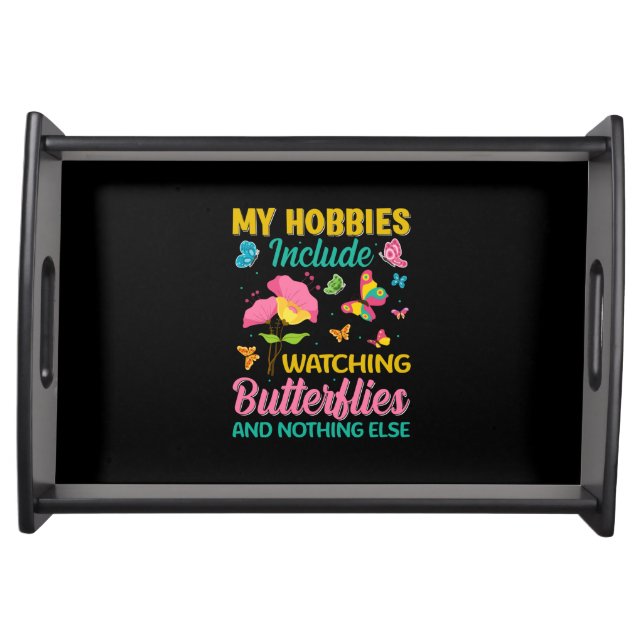 Butterfly Gift | Include Watching Butterflies Serving Tray (Front)