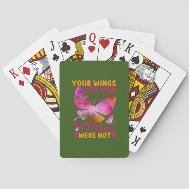 Butterfly Gift | Our Wings Were Ready Poker Cards (Back)