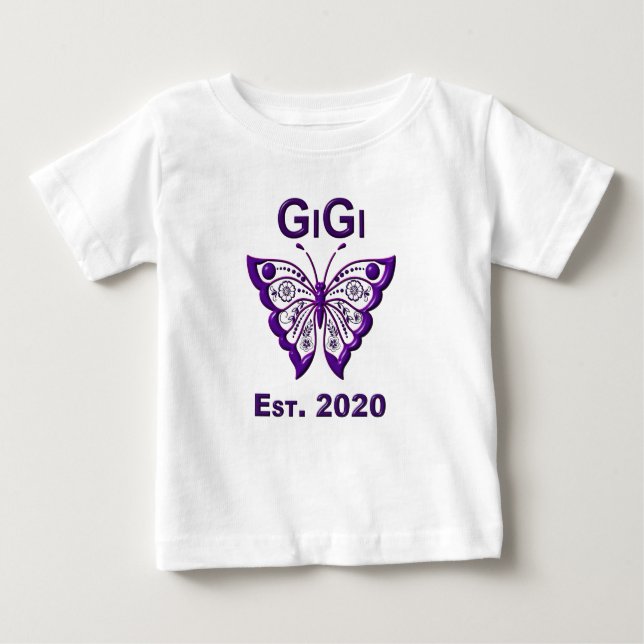 Butterfly Gigi “Est 2020” Baby T-Shirt (Front)