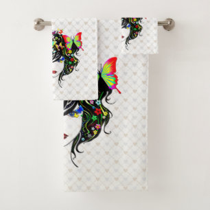Butterfly Girl 1A Options Bathroom Towel Set