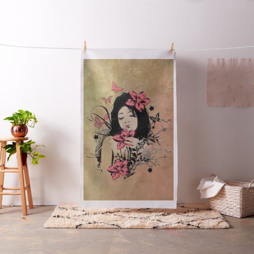 Butterfly Girl 3 Options Custom Fabric