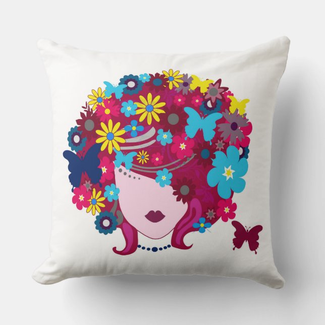 Butterfly Girl 8A-8D Image Options Pillows (Front)