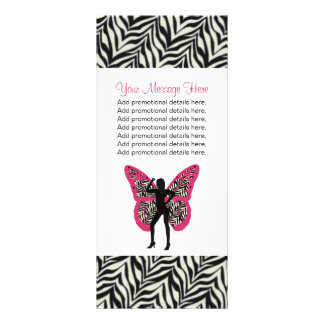 Butterfly Girl and Zebra Print Rack Cards