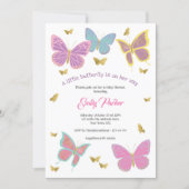 Butterfly, Girl Baby Shower Themes, Invitation (Front)