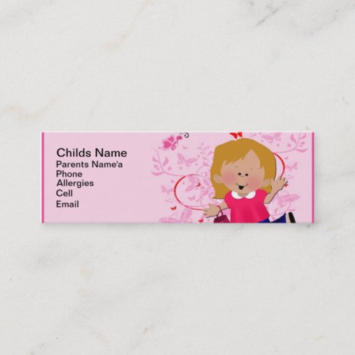 Butterfly Girl Calling Card Business Card Template