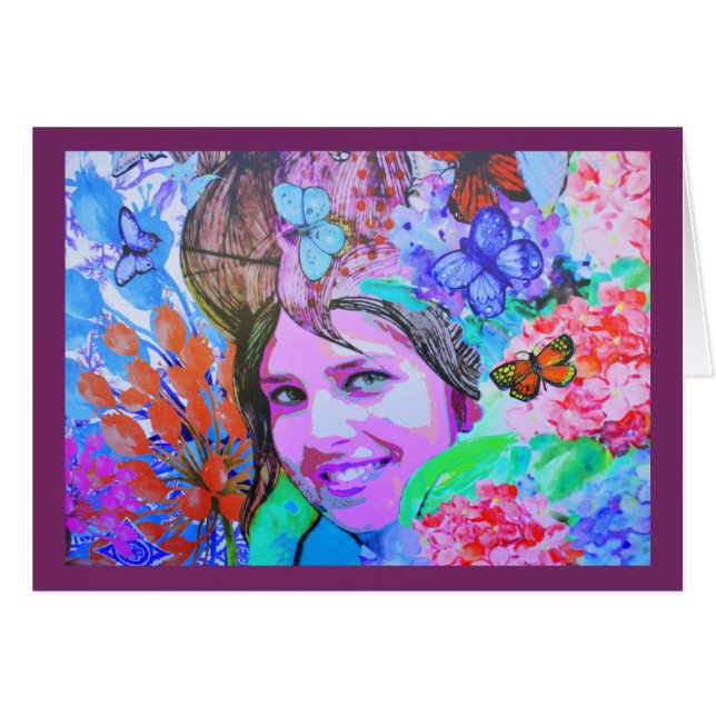 Butterfly girl cards (Front Horizontal)