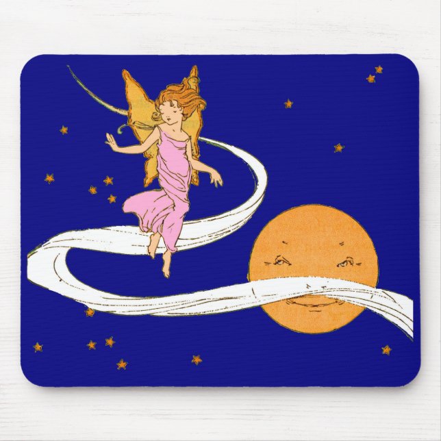 butterfly girl in space mouse pad (Front)