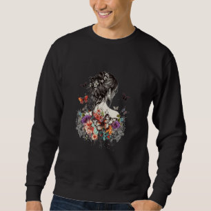 Butterfly Girl Lady of Butterflies 6 Sweatshirt