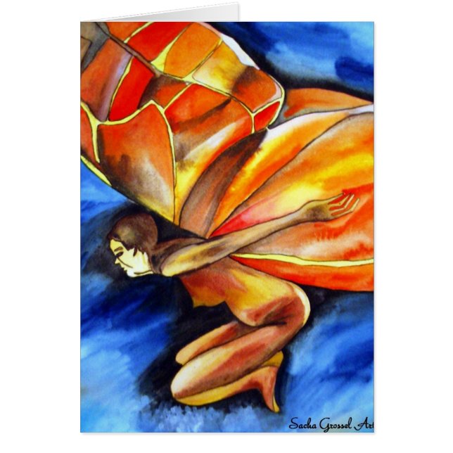 Butterfly girl surreal original fantasy art (Front)