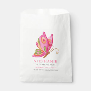 Butterfly Girls Birthday Party Favor Bag
