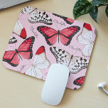 Butterfly Girly Chic Pattern Personalized Name Mouse Pad<br><div class="desc">Butterfly Girly Chic Pattern Personalized Name Mouse Pads features a pretty butterfly pattern with your personalized name. Personalized by editing the text in the text box provided. Designed by ©Evco Studio www.zazzle.com/store/evcostudio</div>