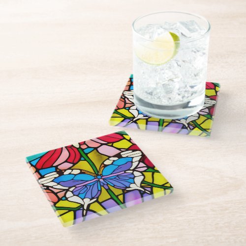 Butterfly Glass Coaster