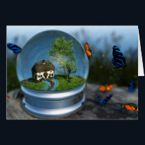 Butterfly Globe Card