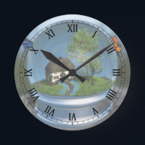 Butterfly Globe Clock