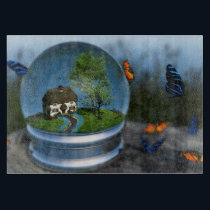 Butterfly Globe Cutting Board
