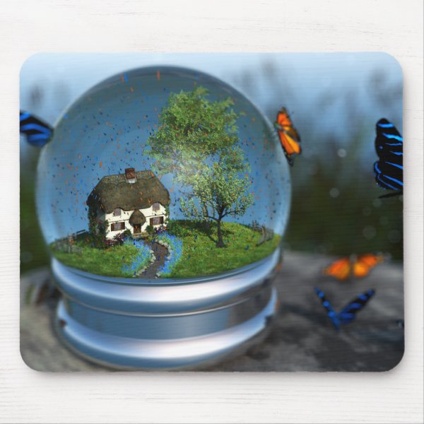 Butterfly Globe Mousepad