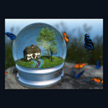 Butterfly Globe Photo Print