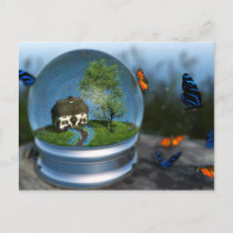 Butterfly Globe Postcard