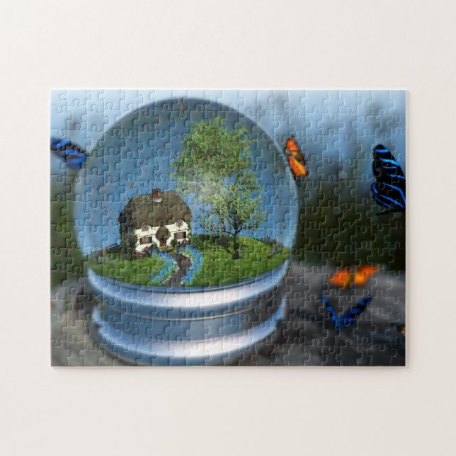 Butterfly Globe Puzzle (Horizontal)