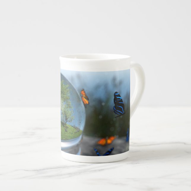 Butterfly Globe Specialty Mug (Front Right)