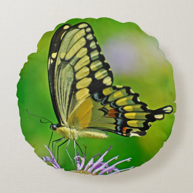 Butterfly Glory Round Pillow (Front)