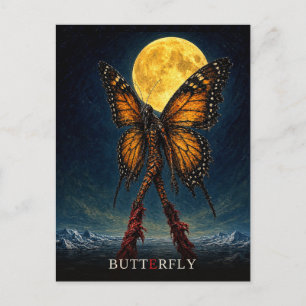 Butterfly Glowing Legs gothic Surreal Postcard