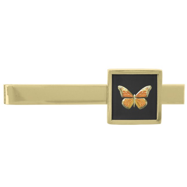 Butterfly Gold Finish Tie Bar (Front)