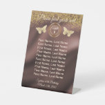 Butterfly Gold Glitter, Foil Table Number Sign
