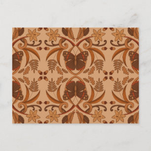 Butterfly Golden Brown Autumn Fall Postcard