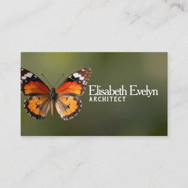 Butterfly Grace: Nature-Inspired Business Card (Front)