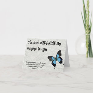 Butterfly Graduation Card-The Lord's Purpose Card
