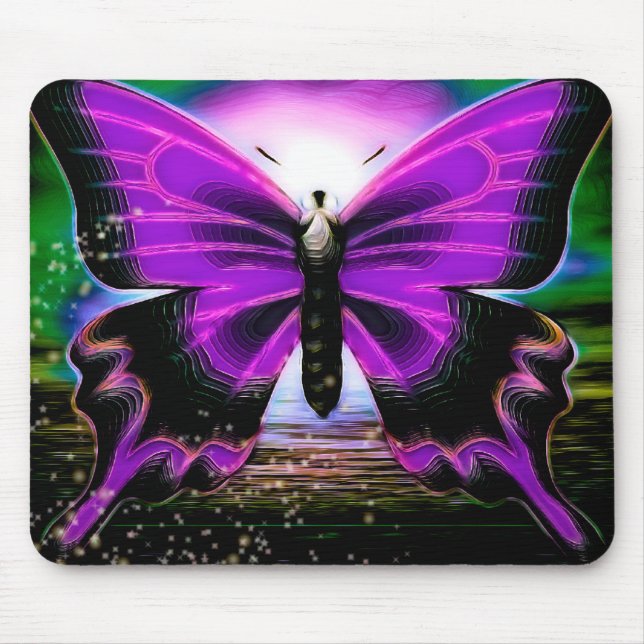 Butterfly Graffitis Mouse Pad (Front)