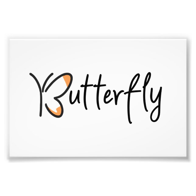 Butterfly Graphic Design, Butterfly Photo Print (Front)
