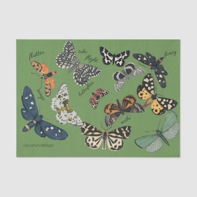 butterfly green 18 lb tissue paper (Front)