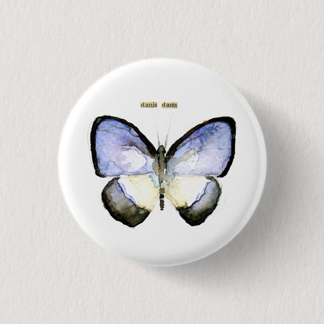 Butterfly: Green-Banded Blue Button (Front)