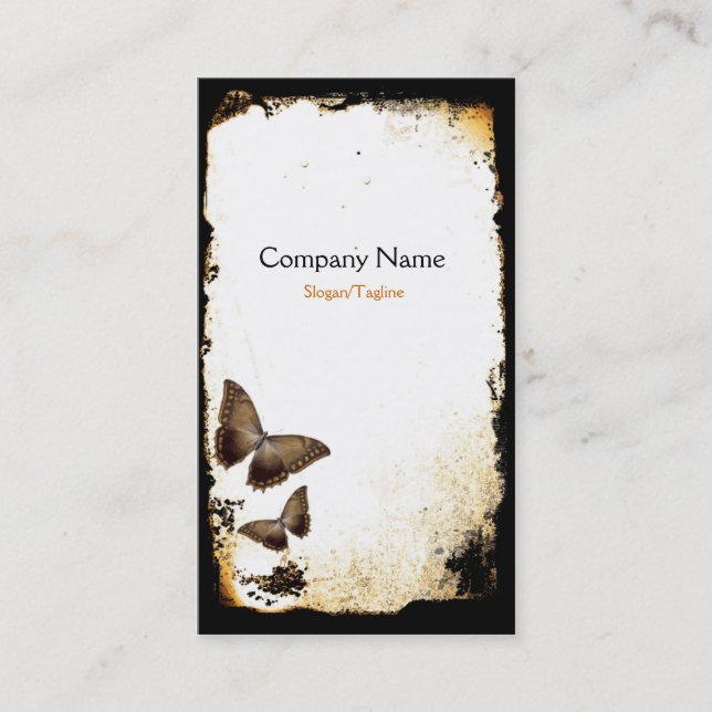 Butterfly Grunge Business Card (Front)