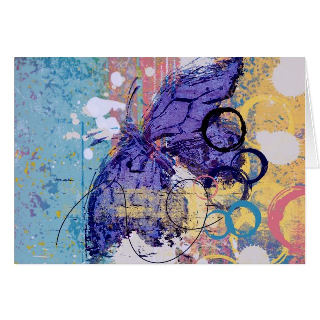 Butterfly Grunge Cards (Front Horizontal)