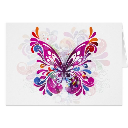 Butterfly Grunge Cards (Front Horizontal)