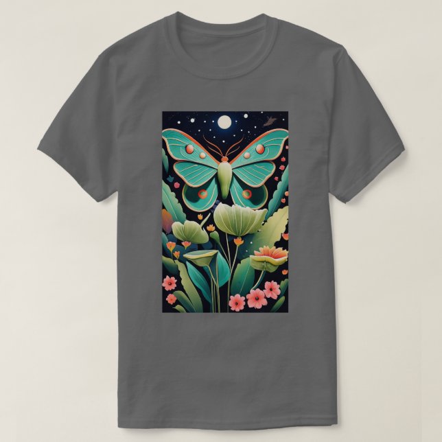 Butterfly Grunge Fairycore Aesthetic Luna Moth Mus T-Shirt (Design Front)