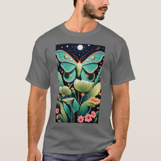 Butterfly Grunge Fairycore Aesthetic Luna Moth Mus T-Shirt