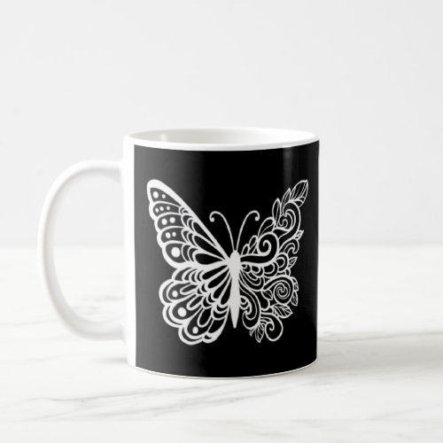 Butterfly Grunge Fairycore Aesthetic Skeleton Skul Coffee Mug