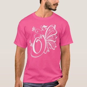 Butterfly Grunge Fairycore Esthetic Letter O Mono T-Shirt