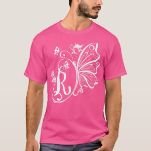 Butterfly Grunge Fairycore Esthetic Letter R Mono T-Shirt