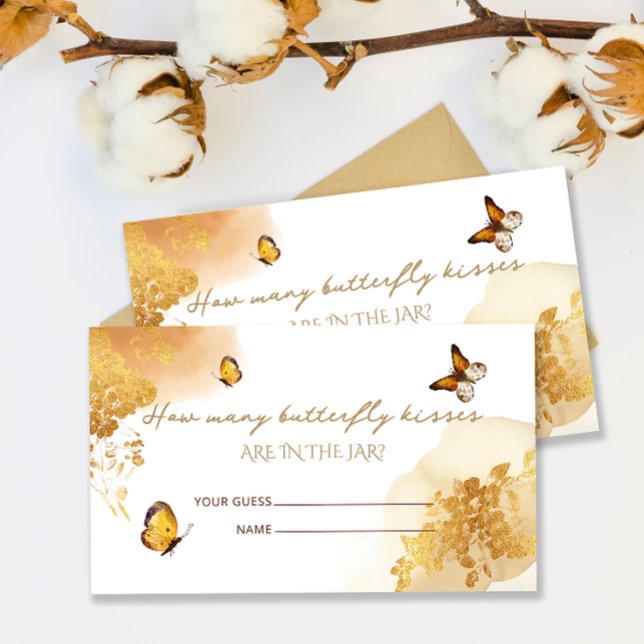Butterfly Guess How Many Butterfly Kisses Enclosure Card (Creator Uploaded)