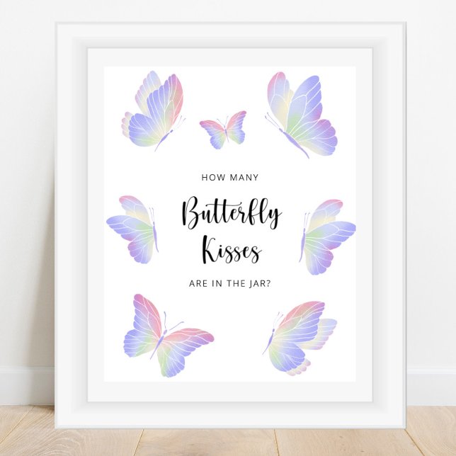 Butterfly guess how many butterfly kisses poster (Creator Uploaded)
