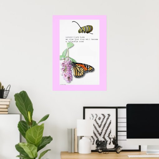 Butterfly Haiku poster Zazzle